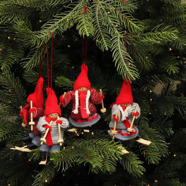 Northlight Seasonal Skiing Kids Christmas Ornaments - Set of 6