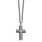 Mens Gentlemen's Classics&#40;tm&#41; Steel & Cubic Zirconia Cross Necklace - image 1