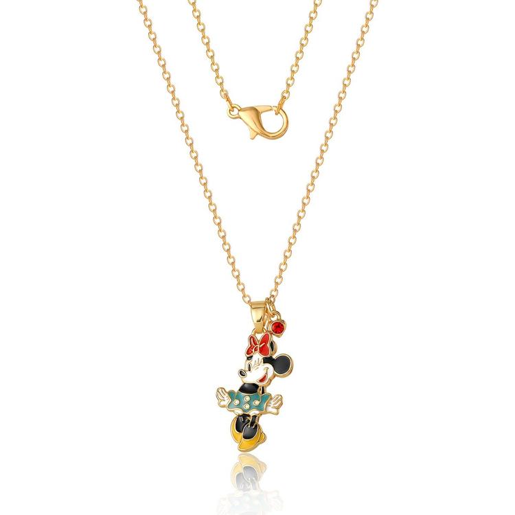 Brass Minnie Mouse 3D Pendant Necklace