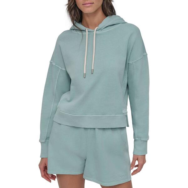 Womens DKNY Sport French Terry Embroidered Logo Pullover Hoodie - image 