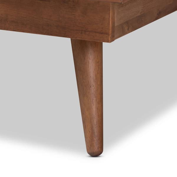 Baxton Studio Nura Mid-Century Modern Wood Full-Size Platform Bed