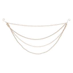 Melrose Pearl Bead & Chain Link Garland - Set of 2
