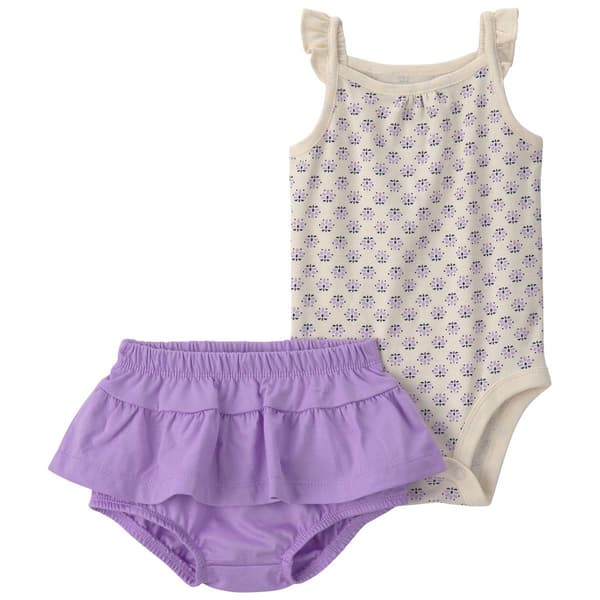 Baby Girl (3-24M) Carter''s(R) Floral Bodysuit & Solid Bloomers Set - image 