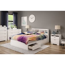 South Shore Reevo Full Mates Bed with Bookcase Headboard