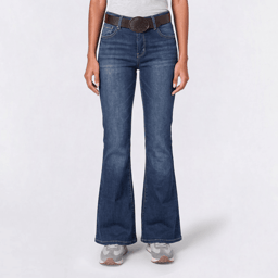 Juniors Wallflower Belted Luscious Curvy Bootcut Jeans
