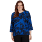Womens Alfred Dunner Dinner Theater Textured Floral Blouse - image 1