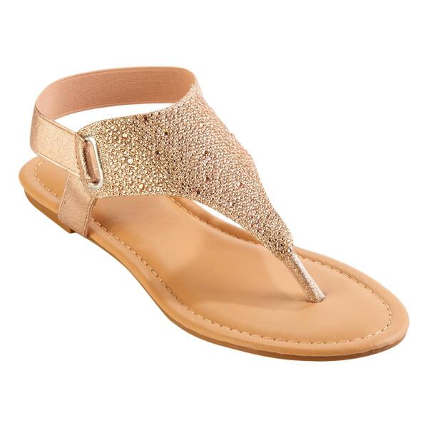 Womens Fifth & Luxe Glitter T-Strap Thong Sandals - image 