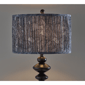 Adesso Samira Floor Lamp with Soft Pleated Blue Fabric Shade - image 4