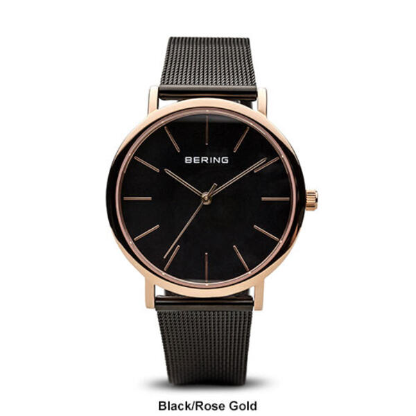 Unisex BERING Rose Gold Slim Scratch Resistant Watch - 13436