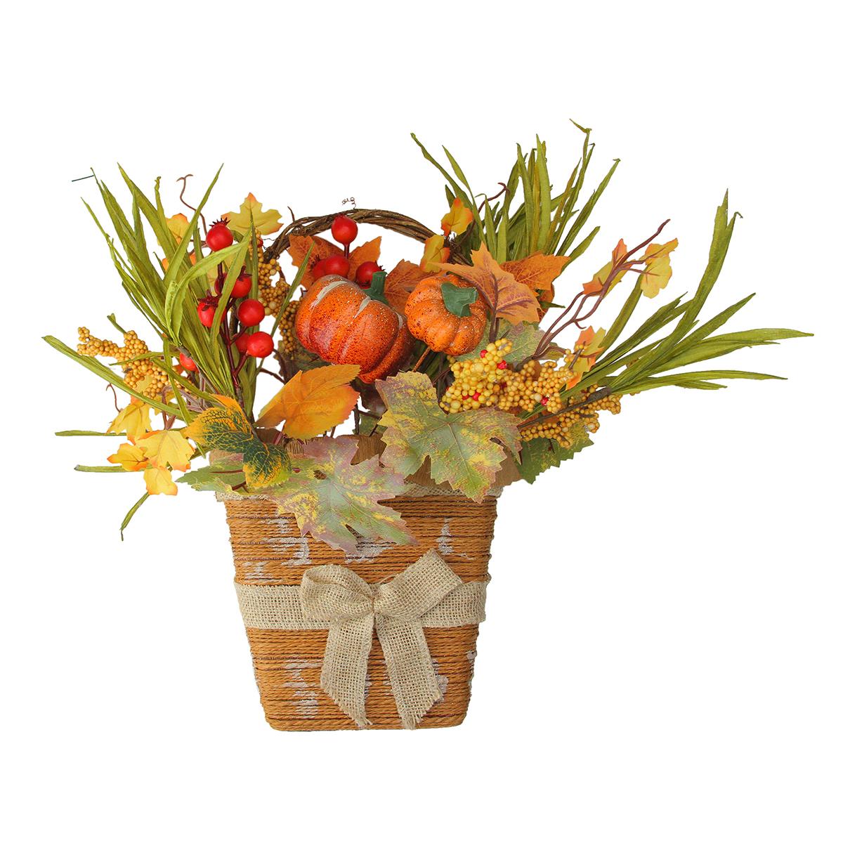 Northlight Seasonal 18in. Leaves with Bow Thanksgiving...