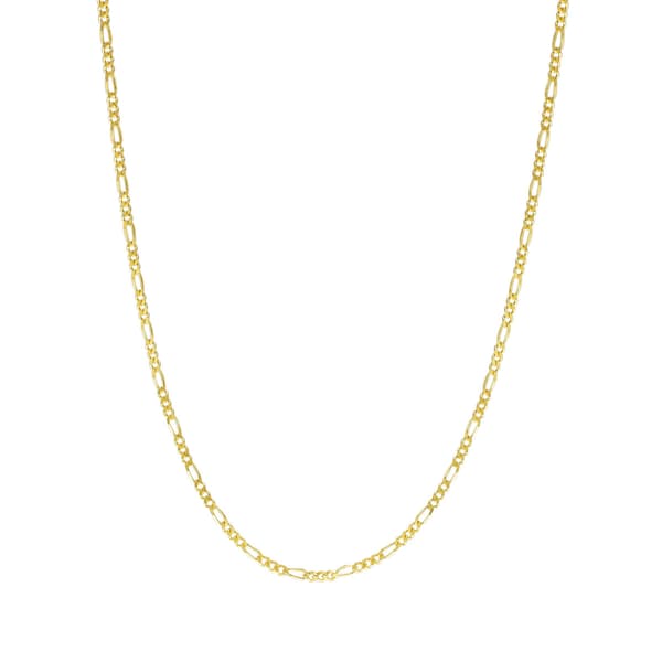 16in. Vermeil Sterling Silver Figaro Chain Necklace - image 