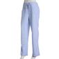 Womens Per Se Stripe Linen Beach Casual Pants-Blue - image 1