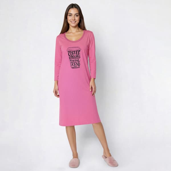 Plus Size Goodnight Kiss Coffee My Best Friend Nightshirt - image 
