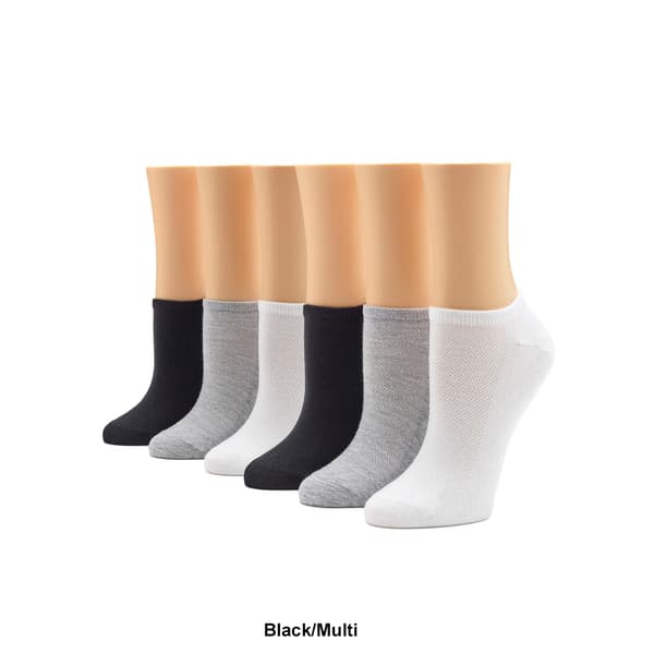 Womens HUE&#174; 6pk. Cotton Mesh Sport No Show Socks