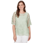 Petite Ruby Rd. Renaissance Romance Elbow Sleeve Lace Sweater - image 1