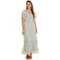 Womens Rabbit Rabbit Rabbit Flutter Sleeve Chiffon Maxi Dress - image 2