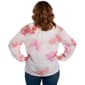 Plus Size Zac & Rachel Floral Bracelet Sleeve Tie Neck Blouse - image 2