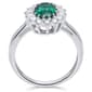 Nova Star® Oval Lab-Grown Emerald with Lab-Grown Diamond Ring - image 4