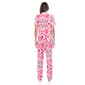 Womens White Mark 2pc. Tropical Peacock Pajama Set - image 2