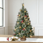Puleo International 3ft Pre-Lit Adorned Snowy Pine Christmas Tree - image 2