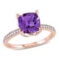 Gemstones Classics(tm) 10kt. Rose Gold Cushion-Cut Amethyst Ring - image 1