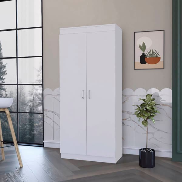 FM FURNITURE Albany White Pantry Cabinet - image 