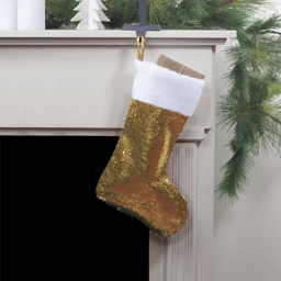 Northlight Gold & Silver Sequin Christmas Stocking With Cuff