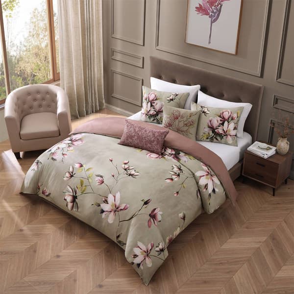 Bebejan&#174; Purple Lilies Cotton 5pc. Reversible Comforter Set