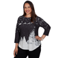 Plus Size Ruby Rd. Happy Holidays Santa''s Sleigh Scenic Tee - image 3