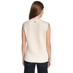 Womens DKNY Jeans Cable Knit V-Neck Sweater Vest