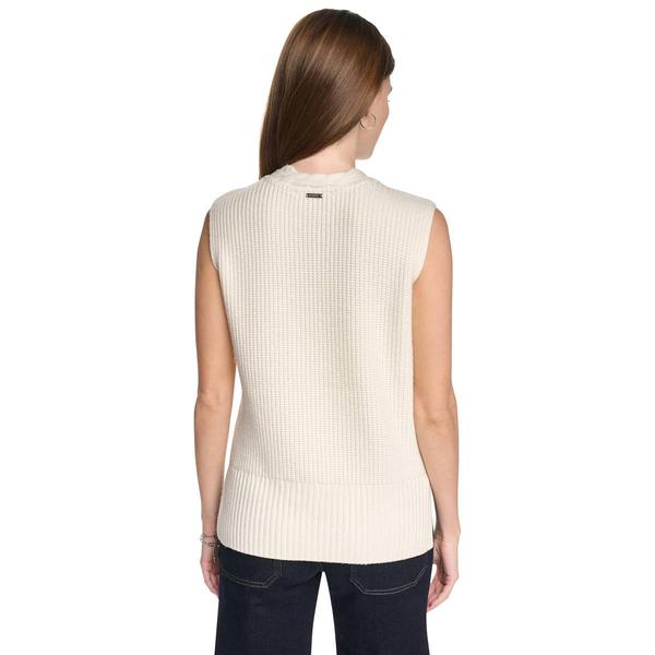 Womens DKNY Jeans Cable Knit V-Neck Sweater Vest