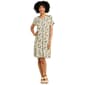 Womens Architect&#40;R&#41; Short Sleeve Floral A-Line Dress - Olive - image 1