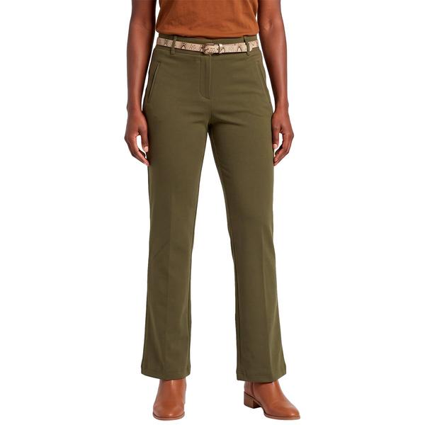 Petite Soho Apparel Pull On Solid Bootcut Snake Belt Pants