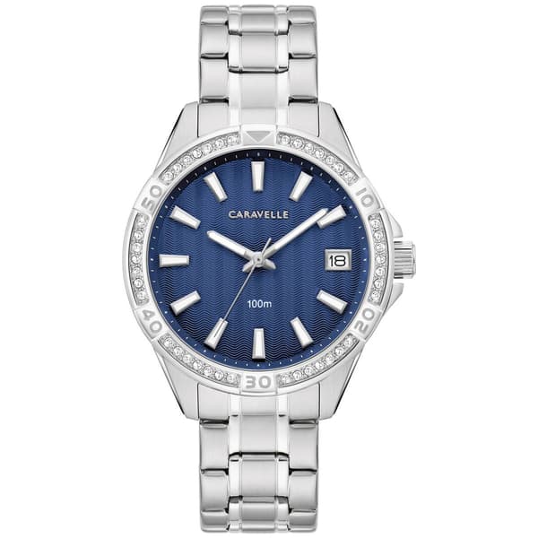Womens Caravelle Crystal Bezel Bracelet Watch - 43M122 - image 