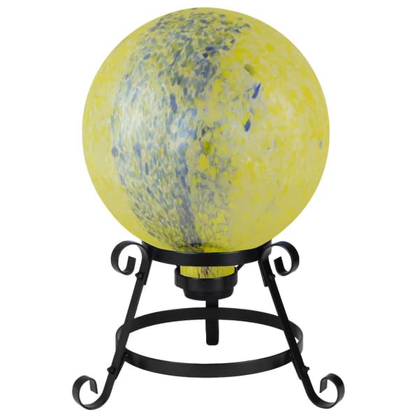 Northlight Seasonal 10in. Yellow Speckled Garden Gazing Ball