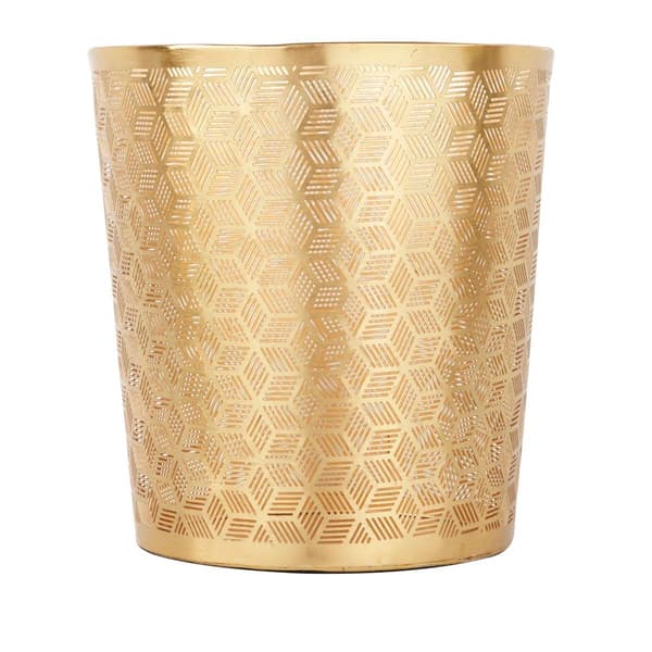 9th & Pike® Glam Round Metal Waste Basket