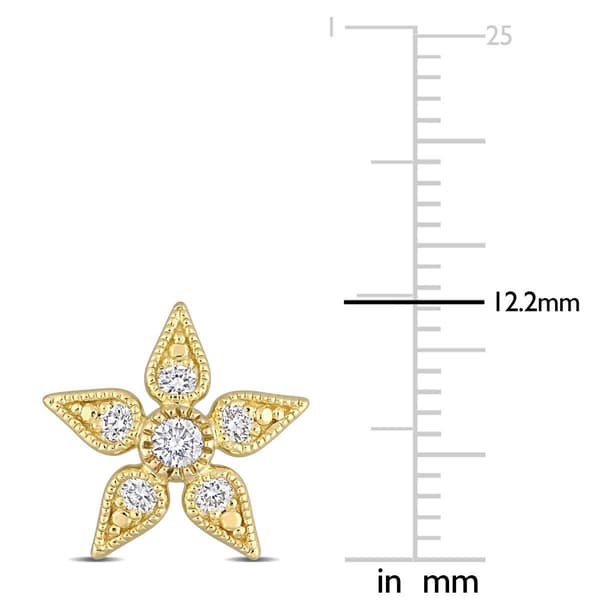 18k Gold Plated Lab Grown Diamond Earrings