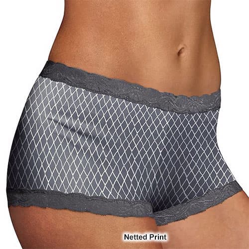 Womens Maidenform&#174; Lace Trim Boyshorts Panties 40760