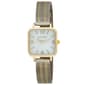 Womens Laura Ashley(R) Two-Tone Gold Stripe Mesh Watch.- LA2062TTG - image 1