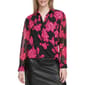 Womens Calvin Klein Long Sleeve Wrap Blurred Blouse - image 1