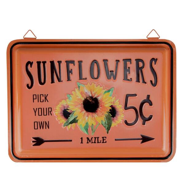 Northlight Seasonal 15in. Fall Harvest Sunflowers Wall Sign - image 