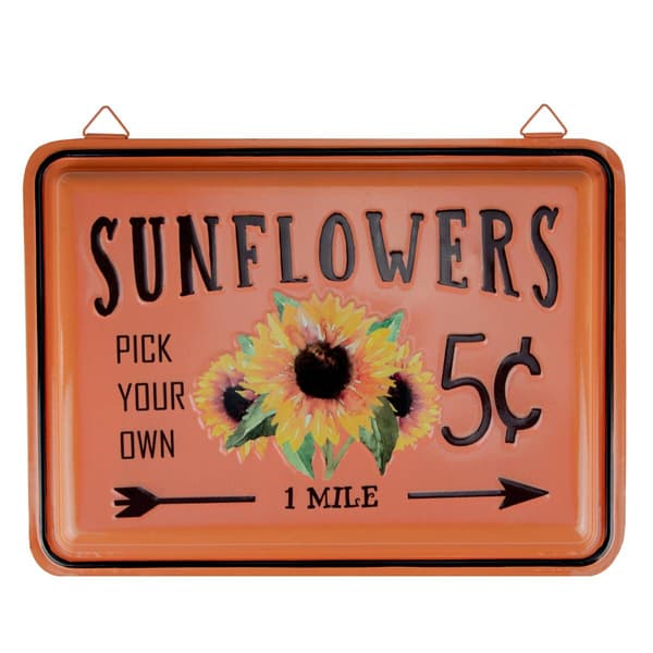 Northlight Seasonal 15in. Fall Harvest Sunflowers Wall Sign