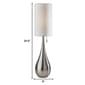 HomeRoots 35in. Brushed Steel Metal Teardrop Table Lamp - image 3