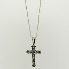 Marsala Cross Pendant 18in. Necklace