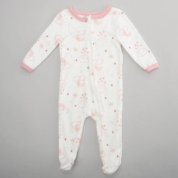 Baby Girl &#40;NB-9M&#41; baby views&#40;R&#41; Moon/Stars Zip Sleep & Play - image 