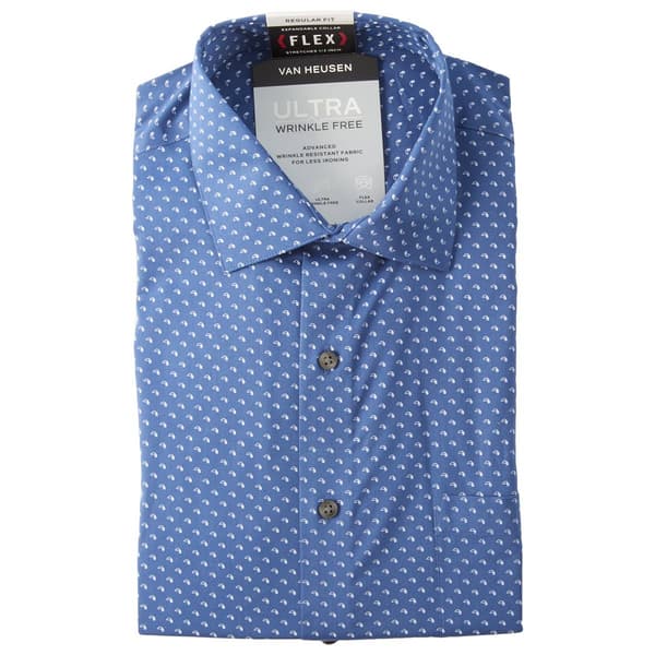 Mens Van Heusen&#40;R&#41; Regular Fit Stretch Fashion Dress Shirt - Ocean - image 