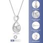 Gemminded Sterling Silver 6mm Heart White Topaz Infinity Pendant - image 4
