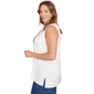 Plus Size Ruby Rd. Indigo Go Floral Embroidery Sleeveless Blouse - image 4