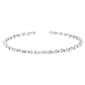 Athra Fine Silver Plated Diamond-Cut Bead & Crystal Coil Bracelet - image 1