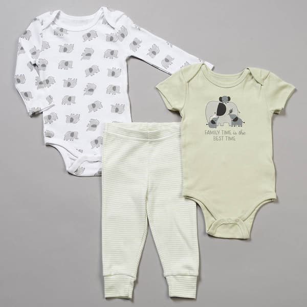 Baby Unisex &#40;NB-9M&#41; Koala Baby 3pc. Elephant Bodysuit & Pants Set - image 